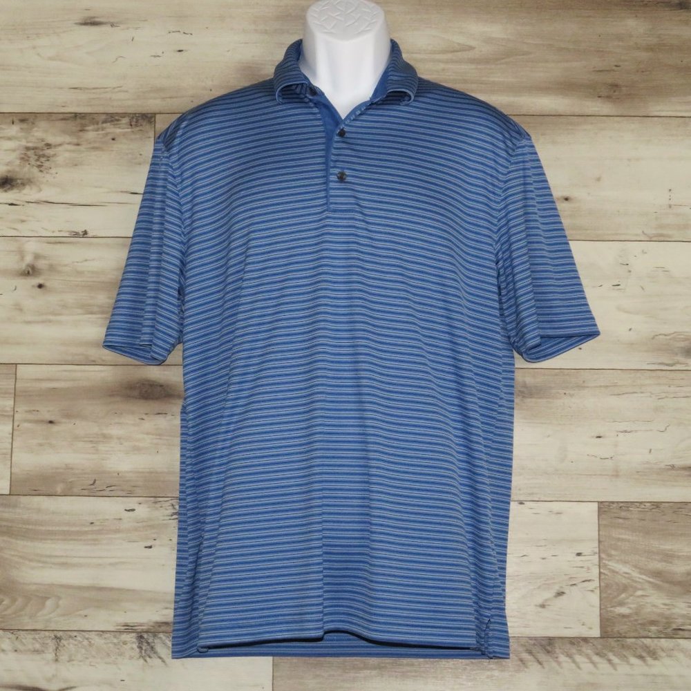 Greg Norman* Men's Short Sleeve Split Side Hem 1/4 Button Down Golf Shirt~Medium